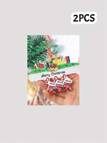 Custom Candle Socks Christmas Ornament, Personalized 2-6 Names Tree Pendant, DIY Holiday Decoration, Christmas Decoration, Family, Kids, Boys, Girls - Style a - View 14