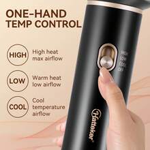 Hatteker 4-In-1 Multifunctional Hot Air Brush, Home And Salon Hair Styling Blow Dryer Comb For Straight And Curly Hair - Black - View 5