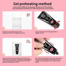 1pc Gel Nail Enhancement Set, Includes Sliding Nail Polish, Double Layer Fake Nails And Nail Clips, Suitable For Multi-Layer Gel Nail Sets, Perfect For Beginners To Experience DIY Home Manicure - Multicolor - View 6