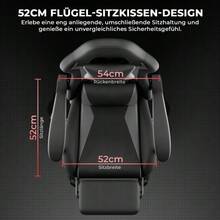 Ergonomic Gaming Chair With Lumbar Support And Headrest, Height-Adjustable Gamer Chair, PC Chair For Adults, Girls And Boys - 灰色 - 查看 7