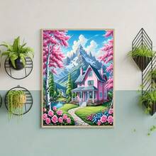 DIY 5D Diamond Painting Kit - Full Drill Round Diamonds, House Pattern, Home Decor Acrylic Craft Set, Frameless Gift Creative Diamond Painting Set - No Frame - View 11