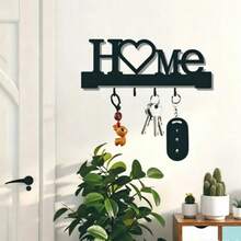 1 Stylish Metal Key Hook - Wall Mounted Key Holder Wall Decor Bathroom Storage Stylish Modern Party Home Decor - Suitable For Living Room, Bedroom, Hallway, Office And Other Universal Places - Multicolor - View 2