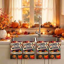 2/4/48pcs Autumn Series Thanksgiving Funny Turkey Slogan Print Kitchen Towels - Super Soft, Highly Absorbent Polyester Dishcloths And Hand Towels, Perfect For Holiday Decor, Kitchen Decor, Party Decor - Multicolor - View 3