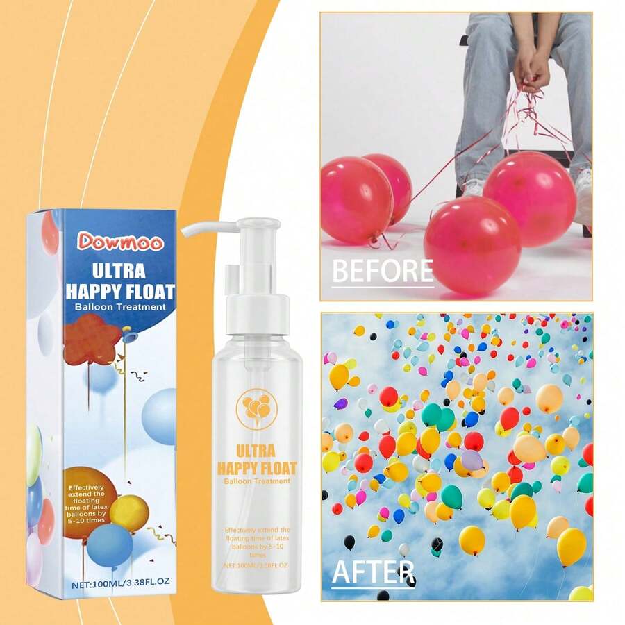DOWMOO 100ml Balloon Floating Protection Liquid, Stable Floating And More Beautiful, Suitable For Various Occasions, Weddings And Birthday Party Balloon Floating Decoration (New And Old Styles Randomly Sent)