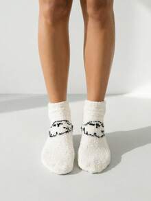 1/2/3/4 Paar Halloween Socken, Kürbis Muster Socken und Fledermaus Muster Damen Socken. Rutschfeste Bodensocken, Socken für den Innenbereich - Verschiedenfarbig - Übersicht 6