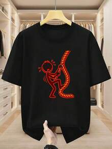 Men T-Shirts - 黑色 - 查看 1