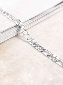 FOREVER QUEEN 925 Sterling Silver Chain Bracelet - Elegant, Simple And Exquisite Bracelet - Exquisite Jewelry Gift - Fashion Accessory For Ladies And Girls - Silver - View 3