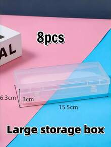 1pc Plastic Storage Box, For Storing Nails, Manicure Tools, Organizer Box, Manicure Tool Box, Suitable For Nail Products & Cosmetic Tools - White - View 20