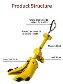 Adjustable Shoe Trees, Anti-Wrinkle Shoe Trees, Durable Shoe Shaping, Anti-Wrinkle, Moisture-Absorbing, Odor-Absorbing, Suitable For Wide Feet, Unisex, Neutral Shoe Shape, Transform A Pair Of Shoes Into A Perfect Fit, Relieve Foot Pads And Calluses, Durable Shoe Shaping, No Power Required, Suitable For Dress Shoes, Boots And Synthetic Leather Shoes - Multicolor - View 6