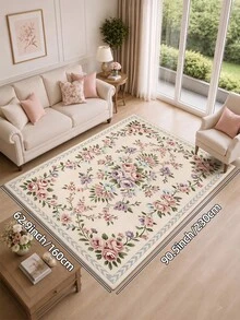 DAJIANG 1pc Floral Shaped Vintage Rug, Kitchen Rug, Bathroom/Kitchen/Outdoor/Indoor Universal, Long Runner Rug, Bedroom Living Room Bedside Mat, Machine Washable Easy To Clean, Entryway Mat, Non-Slip Bottom, Autumn Bathroom Decor Rug - Multicolor - View 15