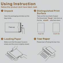 100/200 Sheets A4 Thermal Printer Paper,A4 Thermal Paper,210*297 Mm,Compatible With Most Thermal Portable Printer,Continual Feeding Folded Printing Paper,For School Or Work, Printing Files,Picture - A4 - View 7