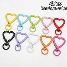 2/4/6/8/10/12Pcs Heart-Shaped DIY Keychain Chain, Colorful Lanyard Keychain Hook, Suitable For Keychains, Lanyards, Bags, Mother's Day, Christmas, Valentine's Day Gifts - Multicolor - View 14