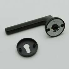 Indoor Door Handle (Without Lock Cylinder And Lock Body) | Comfortable Grip | Durable | Door Hardware Tool | Spring Anti-Sag, Automatic Rebound | Home And Office Decoration | Replacement Handle | Outdoor Split Wooden Door Lock - Black - View 4
