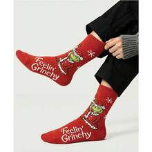 The Grinch 1 Pasang Kaos Kaki Natal; Perlengkapan Kostum Kreatif Kartun, Perlengkapan Foto, Hadiah Natal; Hadiah Pesta - MultiWarna - View 7