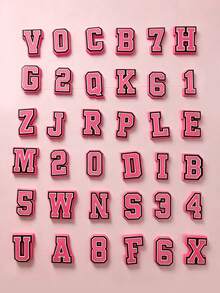 10-20-30pcs Random Personalized Fashion Back To School Season Letter Shoe DIY Decoration Accessories Suitable For Students, Back To School Gift For Friends, Clogs, Garden Shoes, Sandals, Summer Wedge Shoes, Minimalist Fashion Shoe Accessories - View 3