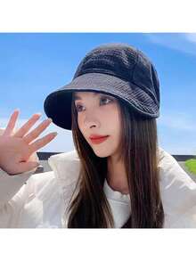 Ladies' Waffle Baseball Cap And Bucket Hat, Fashionable Sun Protection Beach Travel Sun Hat, Suitable For Wearing In Spring, Summer, And Autumn - Multicolor - View 5