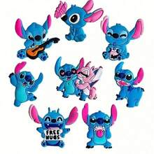 Disney Cartoon Theme Toy Cowboy Racing Stitch Clog Shoe Charms, Cute Decorative Stickers For Children's Fashion Personalized Shoe Surface Decoration Accessories - Multicolor - View 3