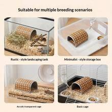 1pc Natural Grass Mat Nest, Summer Cooling Bed For Hamsters, Golden Hamsters And Small Pets, Durable Shelter - View 2