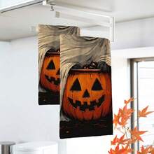 2/4/48pcs Halloween Series Ghost Black Cat Pattern Printed Kitchen Towels - Super Soft, Highly Absorbent Polyester Tablecloths And Hand Towels, Perfect For Holiday Decor, Kitchen Decor, Party Decor. - Multicolor - View 5