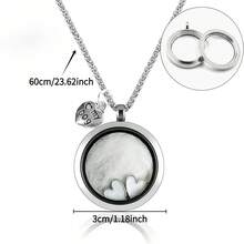 Pet Hair Memorial Necklace Storage Teeth Hair My Dog Heart Pendant DIY Openable - Silver - View 2