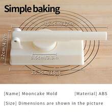 1pc Pastry Presser, Hand-Pressing Tool For Making Mooncakes' Ice Skin, ABS Baking Tool For Making Dumplings, Buns, And Pies, A Kitchen Baking Equipment - View 14