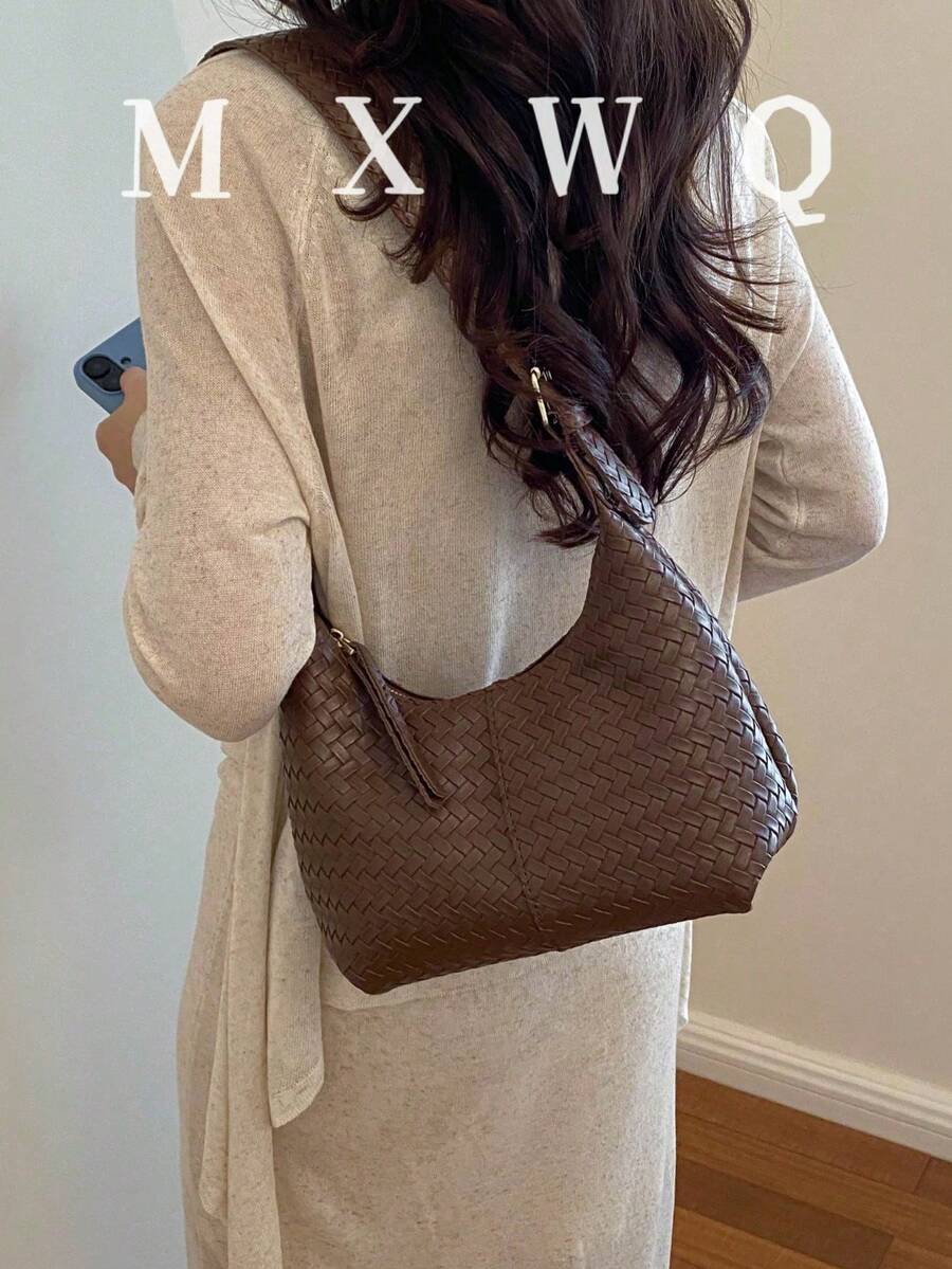 小眾設計紋理PU純色時尚極簡百搭軟面女款迷你腋下肩背包手提包