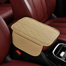 Car Center Console Cover - Universal Car Interior Accessory With 2 Storage Pockets - Premium Nappa Leather Armrest Cover, Scratch-Resistant, Wear-Resistant, Waterproof, Suitable For SUV, Sedan, Truck And Other Models (Black, Beige, Gray, Red) - Multicolor - View 13