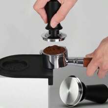1pc 51mm Espresso Tamper Barista Coffee Tamper With Calibrated Spring Loaded Stainless Steel Tampers - Black - View 7
