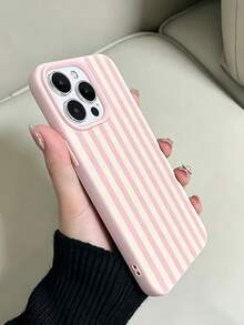 1件時尚極簡粉黃條紋個性化軟 TPU 防震防刮手機殼，適用於 iPhone 17/17Pro/17ProMax/16/16Pro/16ProMax/15/15Pro/15ProMax/14/13/12/11 - 彩色 - 查看 4