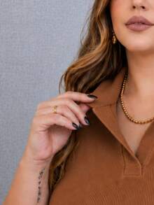 Plus Size Blouses - Marrón - Ver 2