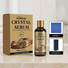 100ML 9H+ Ceramic Car Paint Coating Crystal Essence Set, Hydrophobic Glossy Anti-Scratch Car Paint Sealant, Includes Towel And Sponge, Long-Lasting Car Paint Protection Polishing Care - Liquid - View 13