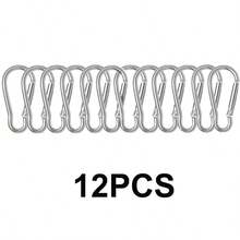 LOTANK 12Pcs Heavy Duty Spring Snap Hook Outdoor Key Ring Buckle Chain Connector Buckle For Pet Rope - Multicolor - View 4