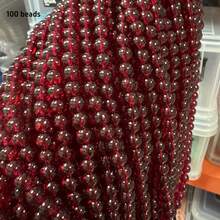 100顆 8mm 仿玉彩色玻璃圓珠,DIY手鍊串珠散珠 - 彩色 - 查看 32