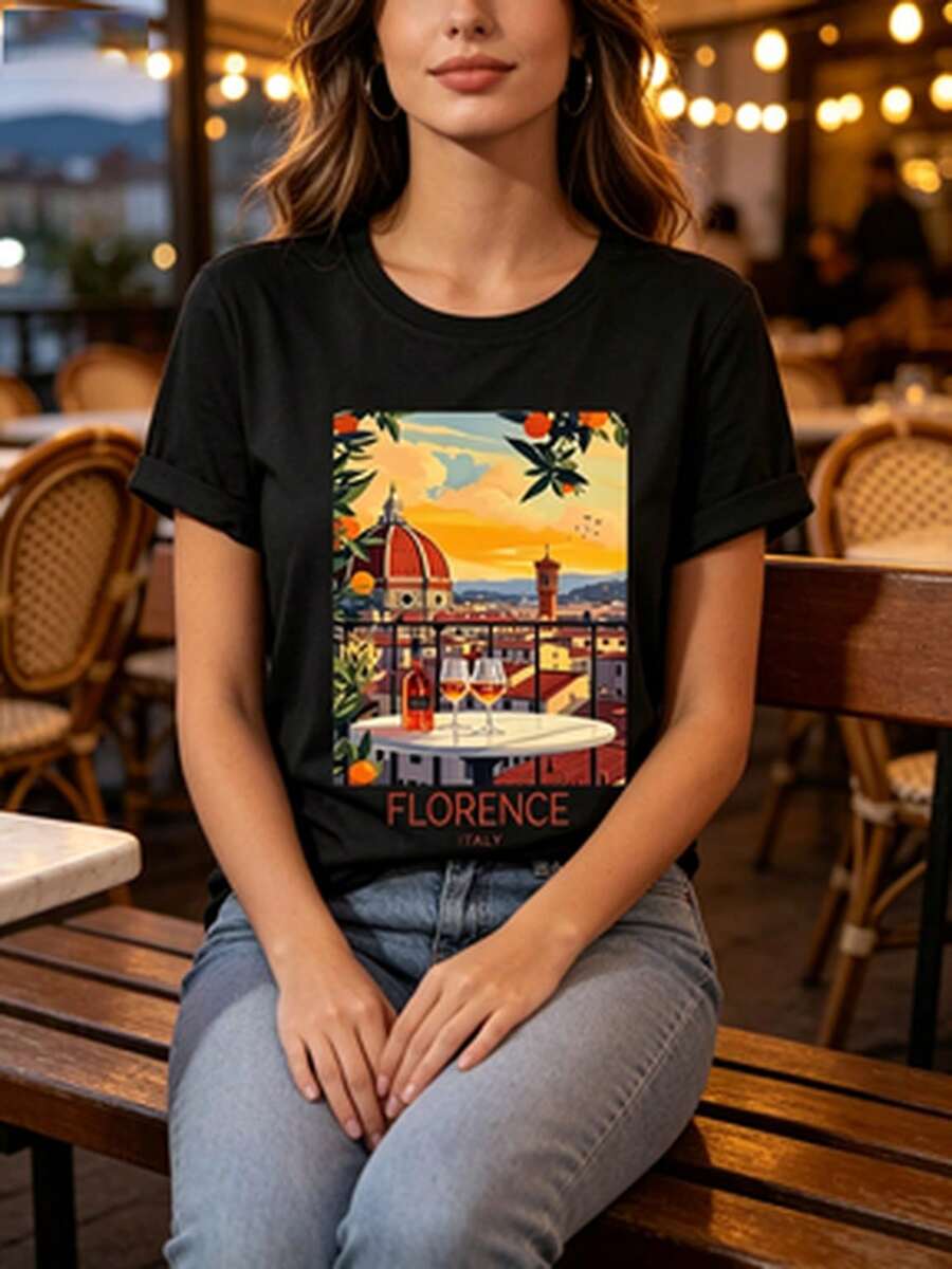 Women T-Shirts - 黑色 - 查看 1