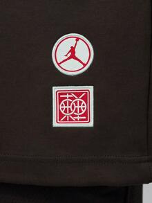 Jordan Sport Hoop Fleece Hoodie Pullover Tanpa Lengan Cepat Kering untuk Pria IQ7265-220 - Coklat - View 4