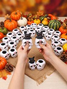 Halloween Skeleton Squeeze Toy With Pop-Out Bat, Spooky Sensory Stress Relief Fidget Toy, Creative Gift Bag Filler And Halloween Party Favor - Multicolor - View 10