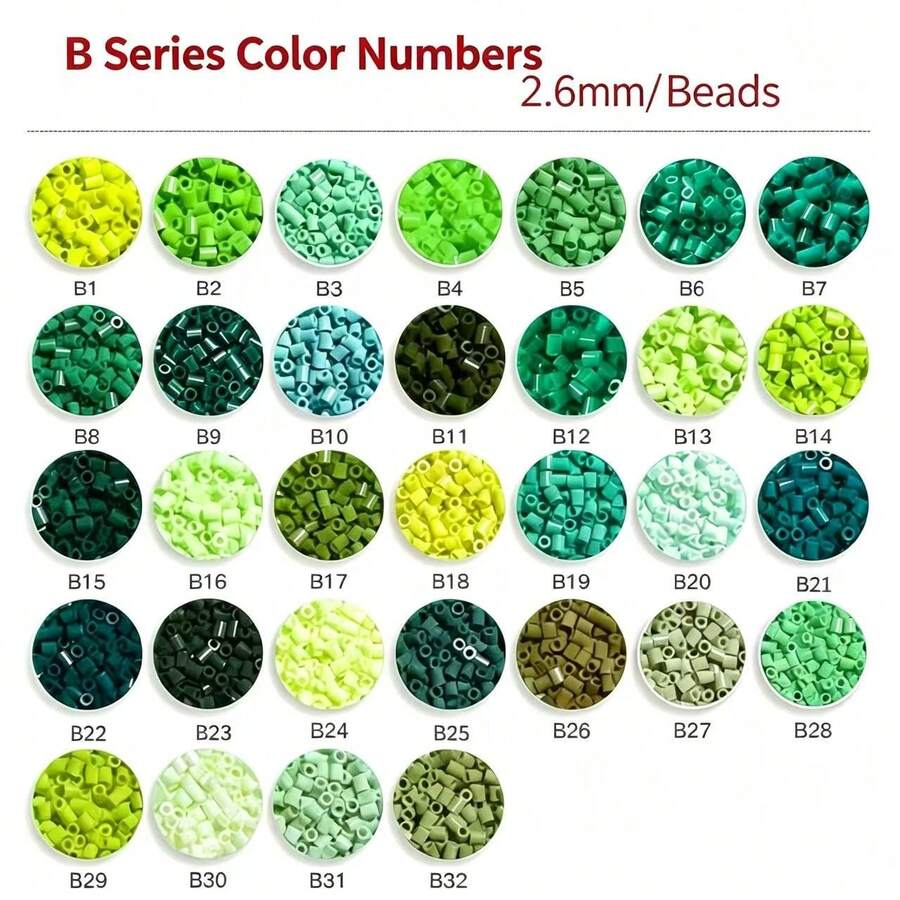 Green B Series Green Series 1000pcs Beads Refill Pack Fusion Beads DIY 3D Puzzle - Multicolor - View 1