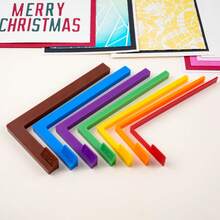 7-Piece Paper Art Alignment Guide Rail, Equipped With Storage Box, Including Precision Layered Gaskets, Supporting 1/16 To 1/2 Inch Spacing Adjustment Positioning, Suitable For Greeting Card Making, Scrapbook And Various DIY Paper Art Creations - A - View 6