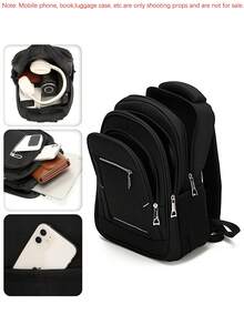 1 buah Ransel Bisnis Tahan Air, Desain Multi-Kompartemen, Strip Reflektif, Tersedia 4 Warna, Cocok Untuk Perjalanan dan Komuter Sehari-hari - MultiWarna - View 8