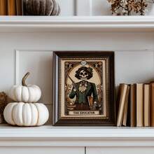 1pc Frameless Educator Skeleton Tarot Mystical Halloween Poster Wall Art Dorm Decor Gift - Multi-color - View 3