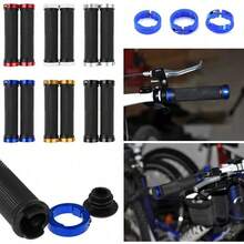 1/2 Pair Bicycle Handlebar Grips, Dual Lock Bicycle Handlebars, Suitable For Small Wheel Bikes, Mountain Bikes, Beach Cruisers, Scooters, Folding Bikes, Soft Non-Slip Rubber Grip Comfortable - Multicolor - View 6