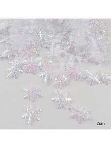 300入 2cm 人造聖誕雪花彩色紙貼紙，適用居家、婚禮與聖誕裝飾 - 多色 - 查看 1
