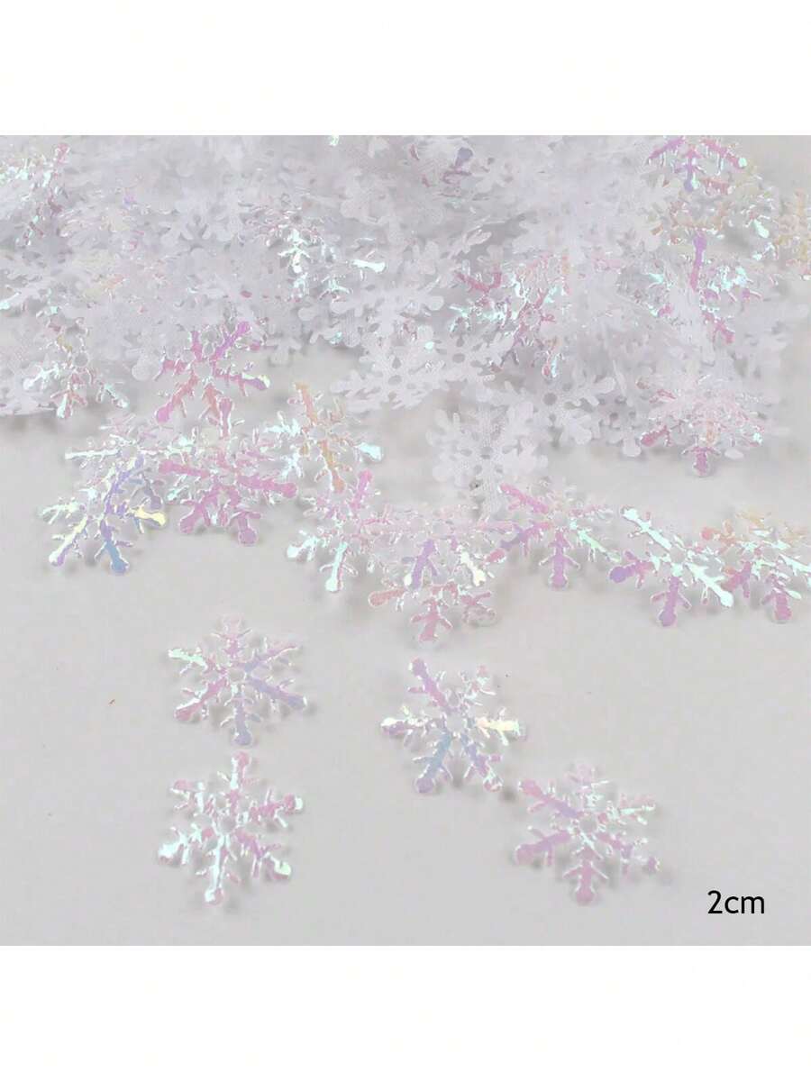 300入 2cm 人造聖誕雪花彩色紙貼紙,適用居家、婚禮與聖誕裝飾 - 多色 - 查看 1