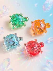 Cute Turtle Squishy Toy Glitter Star Liquid Gel Squeeze Toys Anti Stress Relief Slow Rebound Animal Fidget Toy Desk Decor Gift - Multicolor - View 2