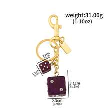 Stylish Pink Dice Crystal Keychain Cute Y2K Style Handbag/Backpack Decoration Key Ring Women's Sparkling Jewelry Gift Car Key Pendant - Multicolor - View 12
