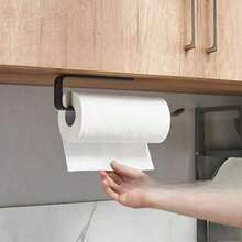 No-Drill Kitchen Paper Towel Holder, Wall-Mounted Plastic Wrap Storage Rack, Bathroom Towel Bar, Self-Adhesive Toilet Paper Holder, Bathroom Cloth Hook - View 4