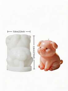 Cute Sitting Pig Silicone Mold, Candle Mold - 3D Pig Design, Suitable For DIY Candles, Resin Crafts, Soap Making - Reusable And Easy To Demold - Handmade Gifts, Home Decor, Birthday Party Decoration - Sitting Pig - View 6