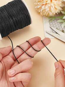 Premium PU Leather Wax Cord, Suitable For DIY Jewelry Making - 0.5/0.8/1.0/1.5/2.0mm Black, Brown And Amber - Non-Elastic Braided Thread, Suitable For Necklaces, Bracelets - PU Waxed Thread - View 7