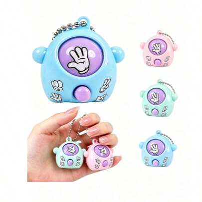 12/6/1 cái - Móc khóa trò chơi mini "Kéo Búa Bao", móc khóa trò chơi giải đố ngón tay, phụ kiện sáng tạo, quà lưu niệm vui nhộn, cũng hoàn hảo làm quà tặng quay lại trường, lễ hội, Lễ Tạ ơn, Halloween, lễ Phục sinh, quà tặng phần thưởng, quà tặng tiệc sinh nhật