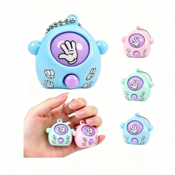 12/6/1pc - Mini "Rock Paper Scissors" Game Keychain, Finger Puzzle Game Keychain, Creative Accessory, Fun Souvenir, Also Perfect For Back To School, Carnival, Thanksgiving, Halloween, Easter Gift Bag Fillers, Reward Gifts, Birthday Party Favors
